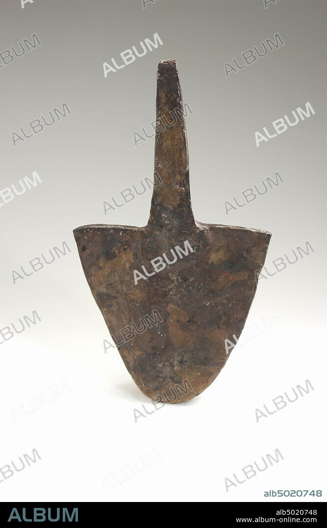 iron ploughshare or spade blade, ploughshare, metal, iron, 24,7 x 13,7 cm, vmec 700-1000 AD, The Netherlands, Gelderland, Apeldoorn, Kootwijk, site-2.