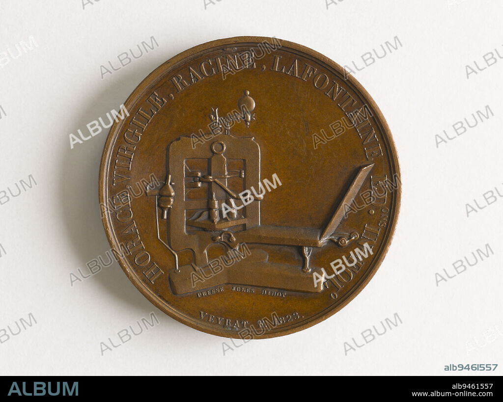Pierre Didot (1760-1853), French printer, 1823, Veyrat, Adrien Hippolyte, Medal Engraver, Array, Numismatics, Medal, Diameter: 4.1 cm, Weight (type size): 40.13 g.
