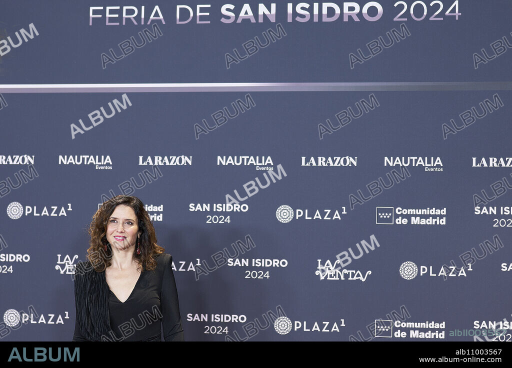 Isabel Diaz Ayuso, President of Madrid attends 'San Isidro Fair 2024' Photocall at Las Ventas Bullring on February 1, 2024 in Madrid, Spain.