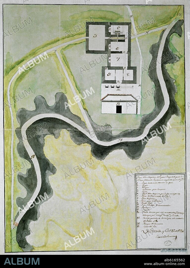 RAMIREZ BERNARDO. PLAN OF THE MACHINE PROJECTED FOR THE HOUSE OF THE PROVINCIAL CURRENCY OF GUATEMALA -1774-MP GUATEM 206-.
