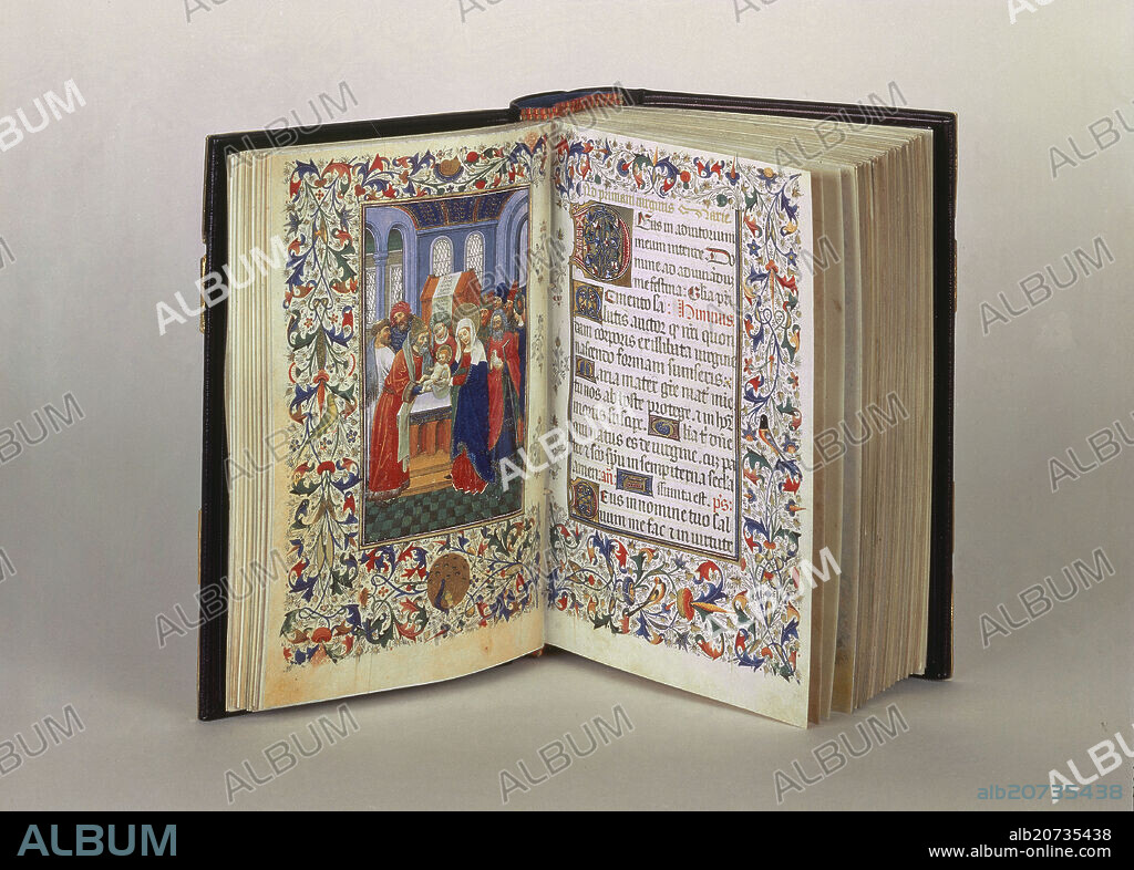 FACSIMIL - LIBRO HORAS ISABEL CATOLICA-JESUS PRESENTADO EN EL TEMPLO - SIGLO XV - 21,7x14 cm.