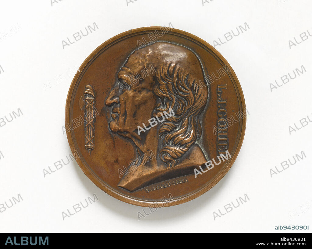 Louis-Jérôme Gohier (1746-1830), deputy of Ille-et-Vilaine at the Legislative Assembly (1791), Minister of Justice (1793-1794), president of the Directory during the 18 brumaire (1799), 1831, Rogat, Emile, Engraver in medals, In 1831, Numismatic, Medal, Diameter: 5.1 cm, Weight (type dimension): 70.71 g.