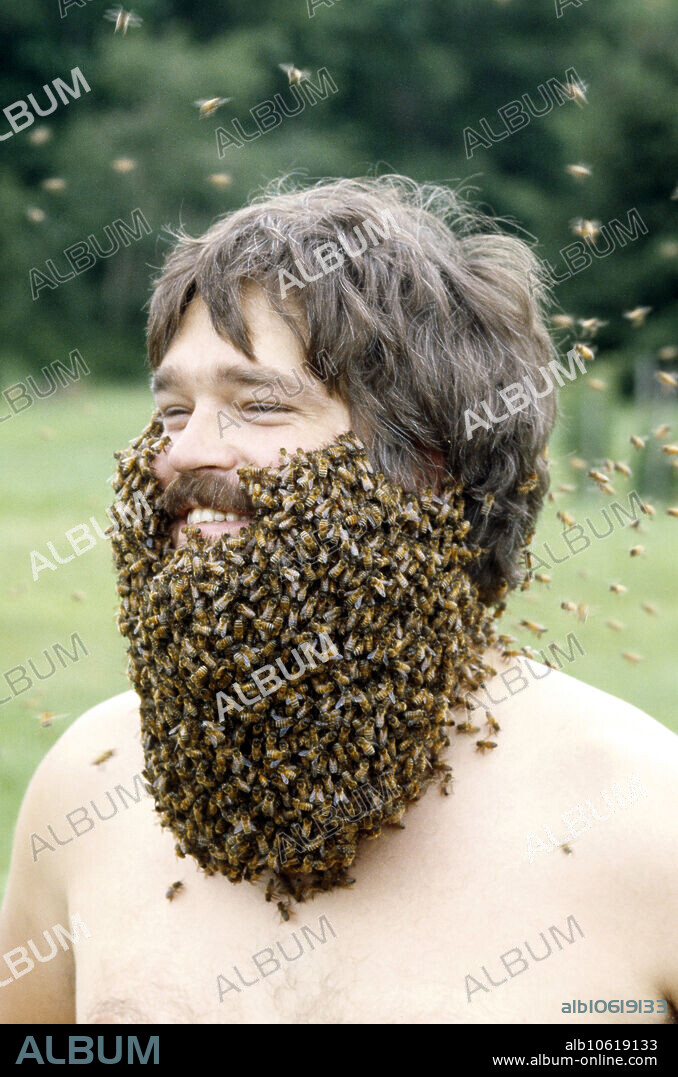 Kirk Visscher in a bee beard.