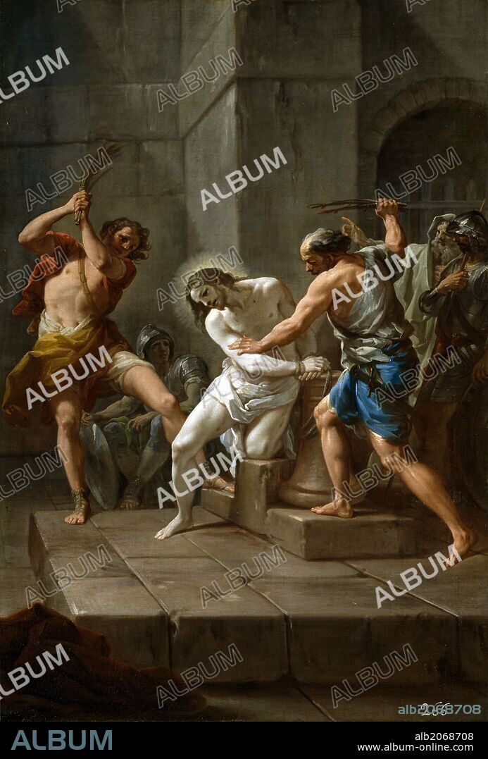 Corrado Giaquinto / 'La Flagelación de Cristo', Hacia 1754, Escuela Italiana, Óleo sobre Lienzo, 139 cm x 96 cm, P03170.