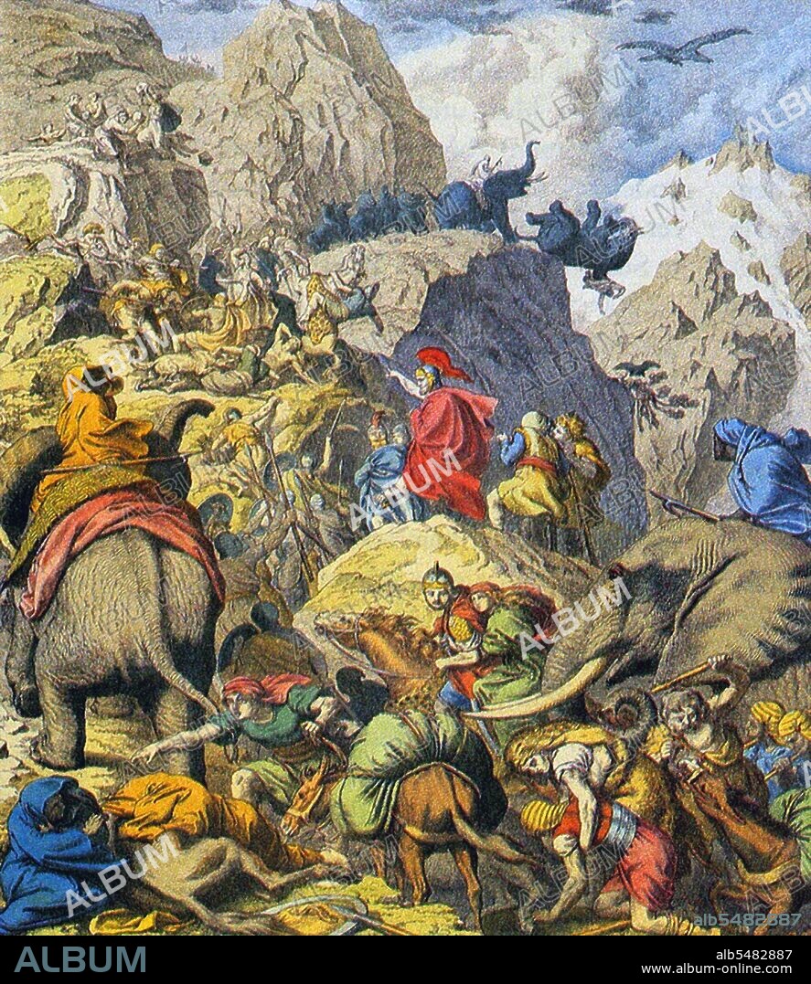 The Second Punic War (218 BC - 201 BC) is most remembered for the Carthaginian Hannibal's crossing of the Alps. He and his army invaded Italy from the north and resoundingly defeated the Roman army in several battles, but never achieved the ultimate goal of causing a political break between Rome and its allies. While fighting Hannibal in Italy, Hispania and Sicily, Rome also simultaneously fought against Macedon in the First Macedonian War. Eventually, the war was taken to Africa, where Carthage was defeated at the Battle of Zama by Scipio Africanus. The end of the war saw Carthage's control reduced to only the city itself.