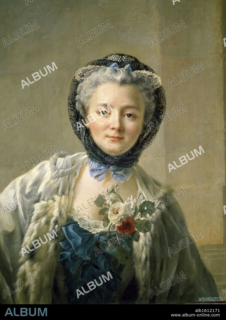 FRANÇOIS HUBERT DROUAIS. Madame Drouais by Francois Hubert Drouais, (1727-1775), France, Paris, Musee du Louvre.
