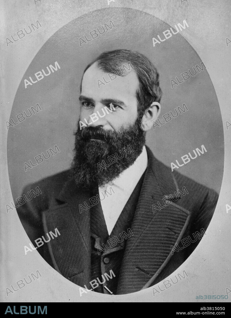 Jason "Jay" Gould (May 27, 1836 - December 2, 1892) was a leading American railroad developer and speculator. He was long vilified as an archetypal robber baron. In 1859 Gould began speculative investing by buying stock in small railways. Jay Gould, Daniel Drew and James Fisk engaged in stock manipulations known as the Erie War, with the result that in the summer of 1868 Drew, Fisk, and Vanderbilt lost control of the Erie, while Gould became its president. After being forced out of the Erie Railroad, in his 40s Gould started to build up a system of railroads in the Midwest and West. Beginning in 1879, he gained control of four western railroads. By 1880, he controlled 10,000 miles of railway, about 1/9th of the length of rail in the US at that time, and, by 1882, he had controlling interest in 15 percent of the country's tracks. He obtained a controlling interest in the Western Union telegraph company, and, after 1881, in the elevated railways in NYC. From 1868 to 1888, he was connected with many of the largest railway financial operations in the US. He died of tuberculosis in 1892 at the age of 56. His fortune was conservatively estimated at $72 million for tax purposes, which he willed in its entirety to his family. Bain News Service, undated.