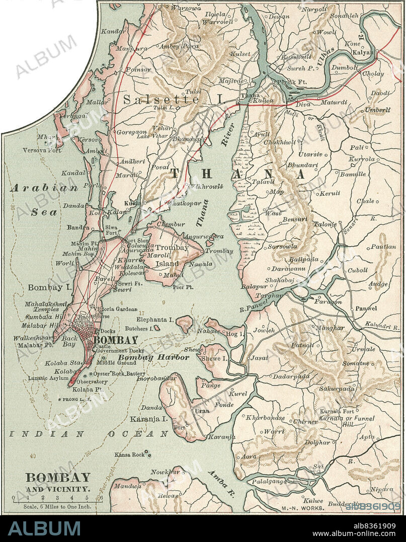 Map of Bombay (now Mumbai).