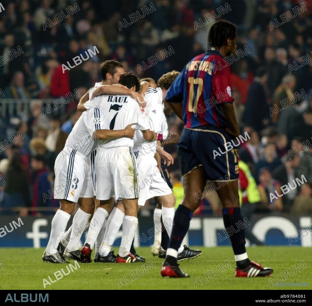 Barcelona. 04/23/2002 Champions League match between Real Madrid and FC Barcelona. Photo: Miguel Berrocal. Archdc.