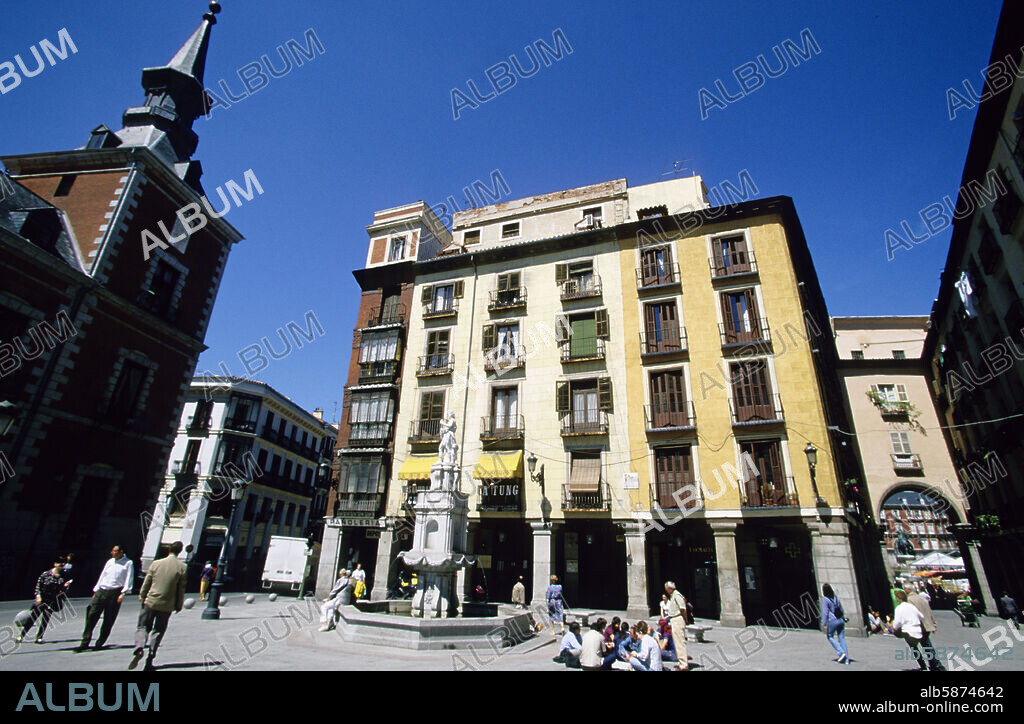 Plaza Puerta Cerrada y Palacio de Santa Cruz (cerca de la Plaza Mayor).