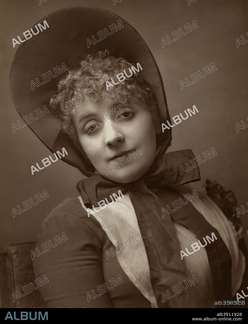 Kate Santley, American-born British actress, singer, comedienne, and theatre manager, 1883. A photograph from The Theatre, A Monthly Review, 1st December 1883, David Bogue, London, 1883.