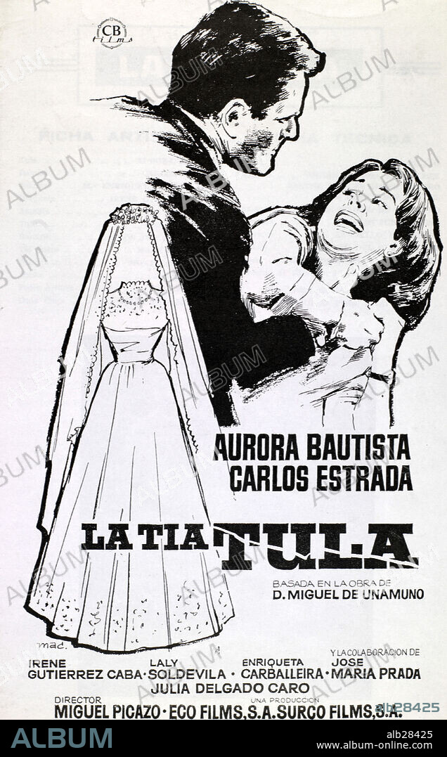 Poster de LA TIA TULA, 1964, dirigida por MIGUEL PICAZO. Copyright ECO FILMS S.A/SURCO FILMS S.A.