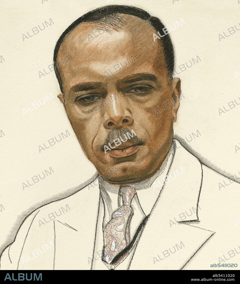 James Weldon Johnson (June 17, 1871 - June 26, 1938) was an African-American author, educator, lawyer, diplomat, songwriter, and civil rights activist. Johnson was a leader of the NAACP, where he started working in 1917. In 1920, he was the first African American to be chosen as executive secretary of the organization, effectively the operating officer.He served in that position from 1920 to 1930. Johnson established his reputation as a writer, and was known during the Harlem Renaissance for his poems, novels, and anthologies collecting both poems and spirituals of black culture. Winold Reiss circa 1920.