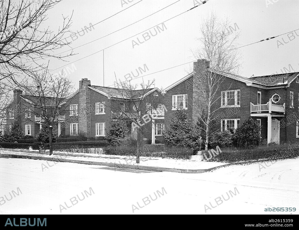 Lancaster, Pennsylvania - Housing. Houses near Hamilton Watch Company - probably inhabited by minor administratives, 1936, Lewis Hine, 1874 - 1940, was an American photographer, who used his camera as a tool for social reform. US,USA.