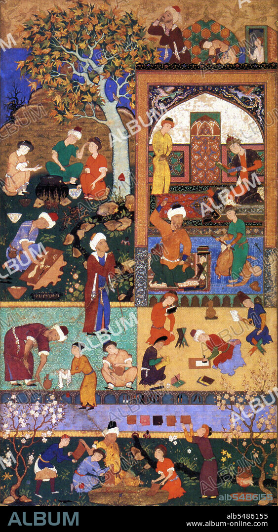 Tabriz was capital of the Safavid Empire from 1501 to 1548, during which time many great painters, such as Aqa Mirak, Mir Sayyid Ali and Dust Muhammad produced magnificent royal manuscripts. Safavid art set the standard for painting, literature and architecture, as well as ceramics, metal and glass. While of course nourished by Persian culture, much Safavid art was strongly influenced by Turkish, Chinese, Ottoman and Western cultures. The royal workshops of Tabriz were very influential, and illuminated and illustrated manuscripts spread throughout the empire. When the capital was transferred from Tabriz to Qazvin in 1548, the court artists fled to foreign courts, mostly Mughal or Ottoman.