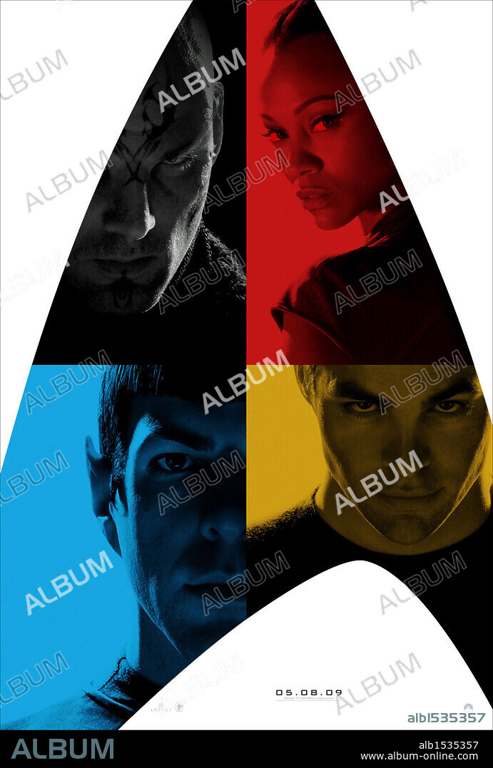 Poster de STAR TREK, 2009, dirigida por J. J. ABRAMS. Copyright PARAMOUNT PICTURES.