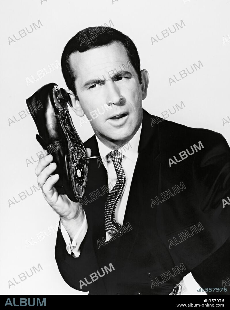 DON ADAMS in GET SMART, 1965, directed by BRUCE BILSON, DON ADAMS and GARY NELSON. Copyright CBS TV/NBC.