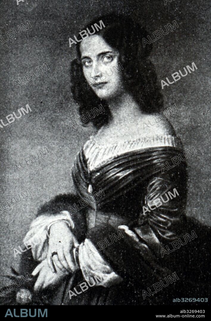 Portrait of Cecile Charlotte Sophie Jean Renaud (1817-1853) wife of Felix Mendelssohn (1809-1847) a German composer, pianist, organist and conductor of the early Romantic period. Dated 19th Century.