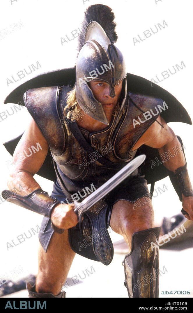 BRAD PITT dans TROY, 2004, réalisé par WOLFGANG PETERSEN. Copyright WARNER BROS.