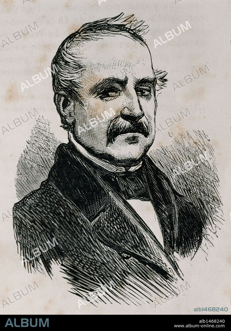 ARIBAU I FARRIOLS, Bonaventura Carles (Barcelona, 1798-Barcelona, 1862). Escritor y economista catalán. Grabado del año 1875.