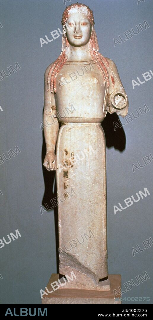 The Peplos Kore, found on the Acropolis in Athens, 6th century BC.