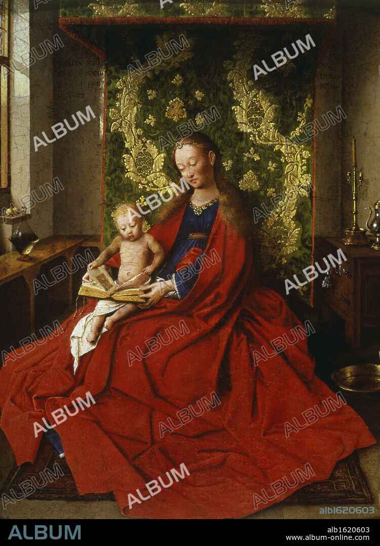 Madonna & Child  1433  Jan van Eyck (After)  (1390-1441 Flemish)  Oil on wood  National Gallery of Victoria, Melbourne, Australia.