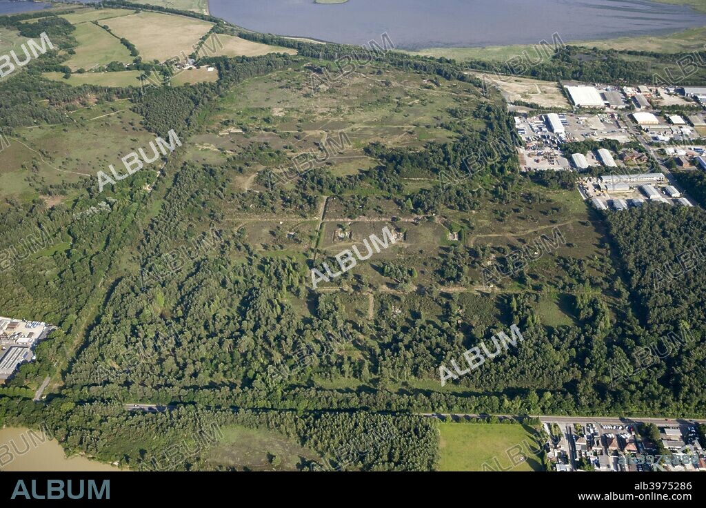 Aerial view of the Royal Navy Cordite Factory, Holton Heath, Dorset, 2010. The factory was established during the First World War to manufacture cordite propellant for the Royal Navy.
