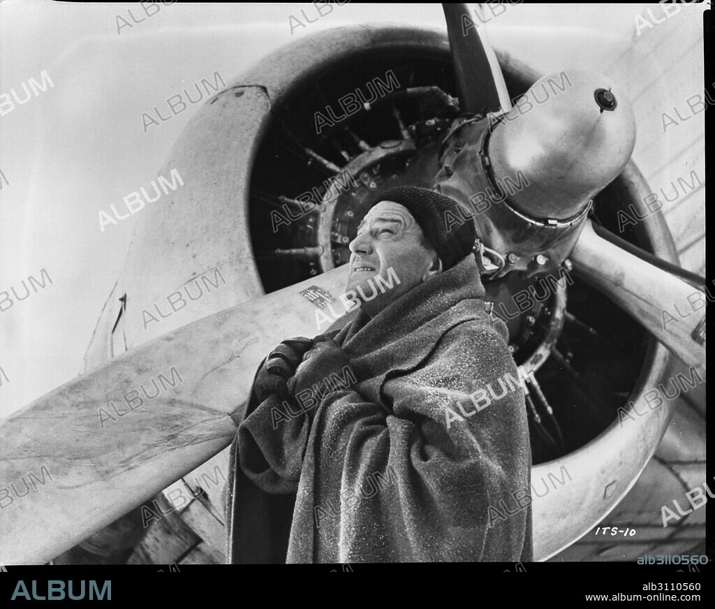 JOHN WAYNE en EL INFIERNO BLANCO, 1953 (ISLAND IN THE SKY), dirigida por WILLIAM A. WELLMAN. Copyright WARNER BROTHERS.