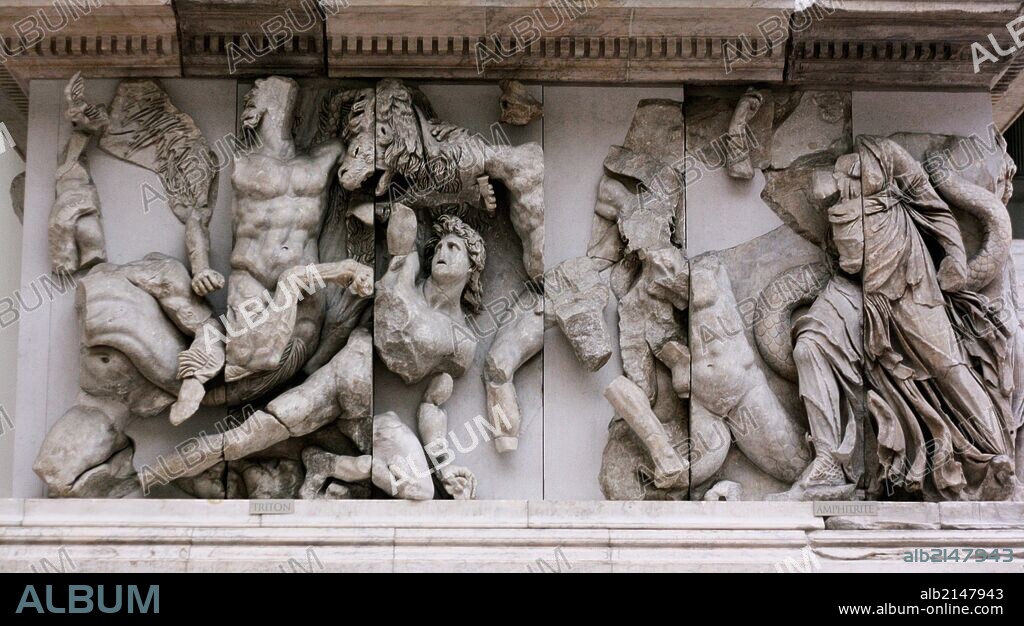 Triton the mythological Greek god, the messenger of the sea. He was the son of Poseidon and Amphitrite.  (Photo by: Universal History Archive/UIG via Getty Images).