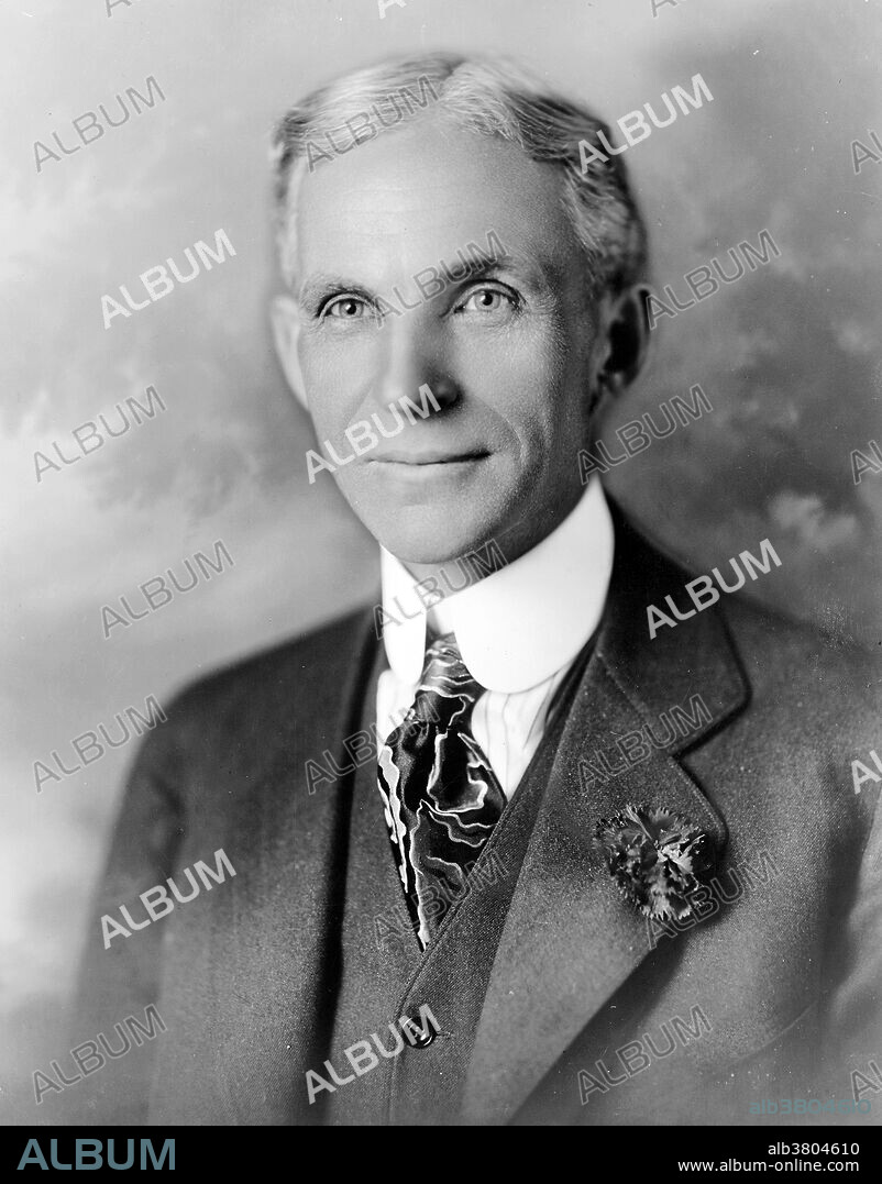 Henry Ford (July 30, 1863 - April 7, 1947) was an American industrialist, the founder of the Ford Motor Company, and sponsor of the development of the assembly line technique of mass production. His introduction of the Model T automobile revolutionized transportation and American industry. As owner of the Ford Motor Company, he became one of the richest and best-known people in the world. He is credited with "Fordism": mass production of inexpensive goods coupled with high wages for workers. He instituted the $5 a day minimum wage and is said to have contributed to the creation of the middle class. Ford had a global vision, with consumerism as the key to peace. His intense commitment to systematically lowering costs resulted in many technical and business innovations, including a franchise system that put dealerships throughout most of North America and in major cities on six continents. Ford left most of his vast wealth to the Ford Foundation but arranged for his family to control the company permanently. Ford was widely known for his pacifism during the first years of World War I, but also for being the publisher of antisemitic texts such as the book The International Jew. In ill health, Ford ceded the presidency to his grandson Henry Ford II in September 1945 and went into retirement. He died in 1947 of a cerebral hemorrhage at age 83.