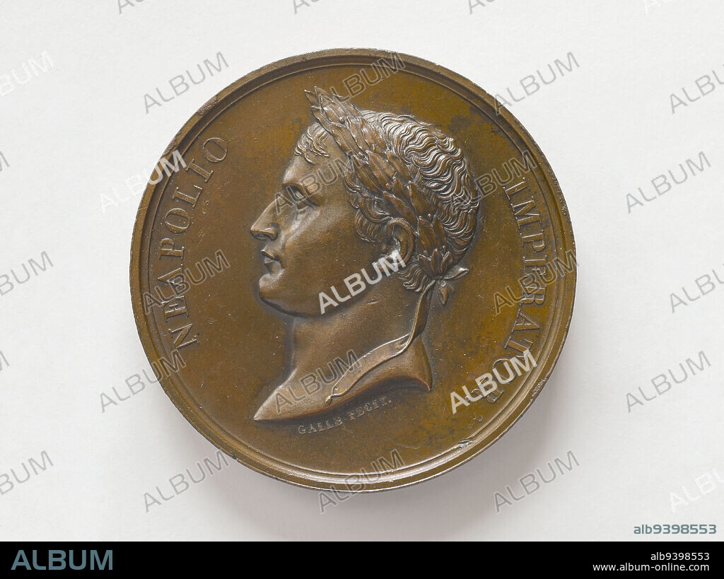 Banquet offered to the Emperor by the City of Paris, 25 Frimaire Year XIII (December 16, 1804), Galle, André, Engraver in medals, Jeuffroy, Romain Vincent, Engraver in medals, In 1804, Numismatics, Medal, Dimensions - Work: Diameter: 6.9 cm, Weight (type dimension): 192.79 g.