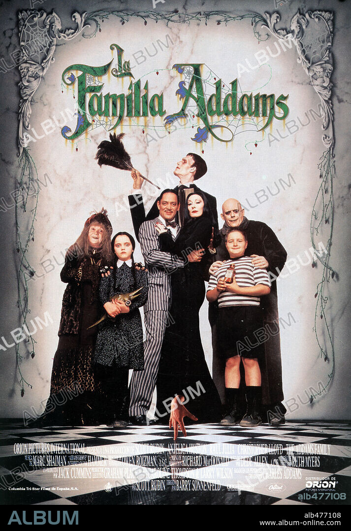 Poster de LA FAMILIA ADDAMS, 1991 (THE ADDAMS FAMILY), dirigida por BARRY SONNENFELD. Copyright COLUMBIA PICTURES.
