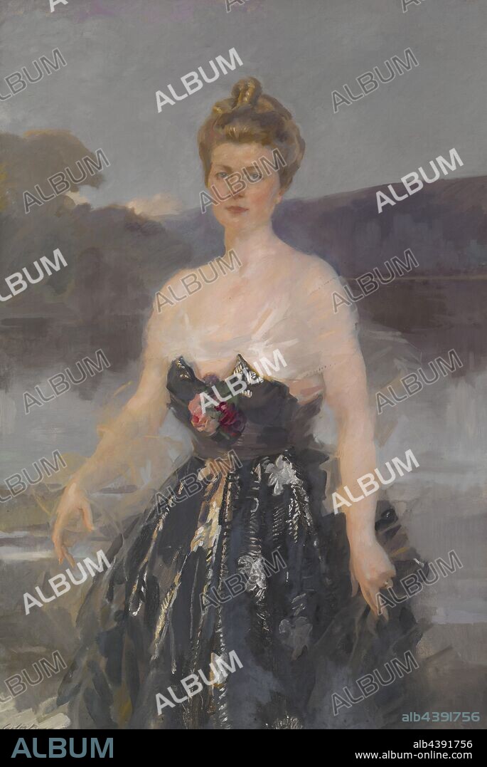 Portrait of Mrs. Albert J. Beveridge (Catherine Eddy; Lady Primrose Portrait), Cecilia Beaux (American, 1855-1942), 1916, oil on canvas, 57-1/2 x 39 in. (canvas) 63-1/2 x 44-3/4 x 2-3/4 in. (framed), Signed, l.l.: Cecilia Beaux, American Painting and Sculpture to 1945.