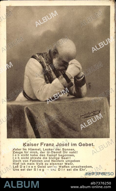Kaiser Franz Joseph I., Betend, Harry Sheff.