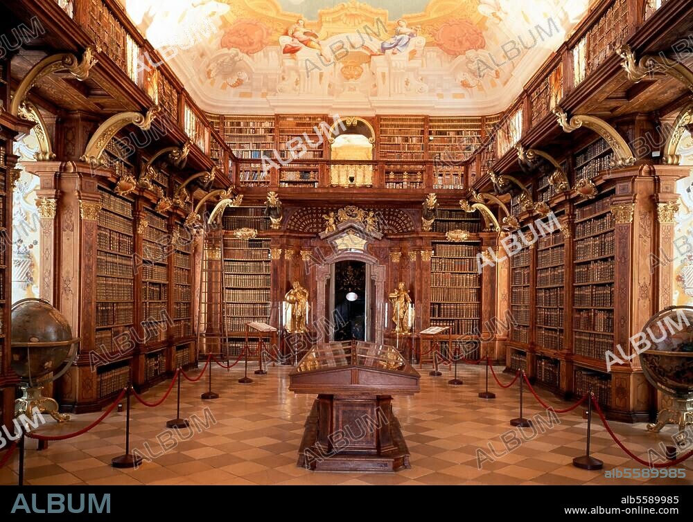 Melk, Stiftskirche / Monastery Church Melk. (Lower Austria, Monastic Library. © Florian Monheim Format / Filmsize: 6 × 9 cm.