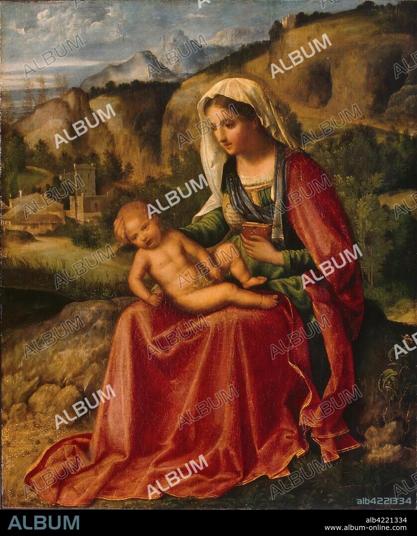 GIORGIONE (GIORGIO BARBARELLI DA CASTELFRANCO). 'The Virgin and the Child in a Landscape'. Italy, Circa 1503. Dimensions: 44x36,5 cm.
