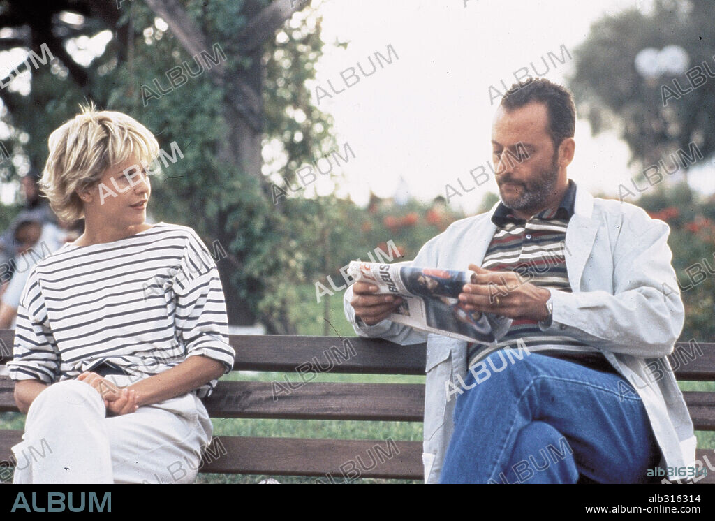 JEAN RENO and MEG RYAN in FRENCH KISS, 1995, directed by LAWRENCE KASDAN. Copyright 20TH CENTURY FOX.