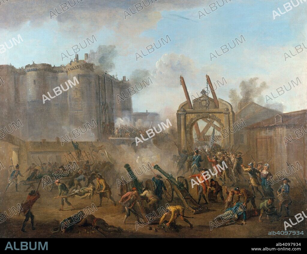 JEAN-BAPTISTE LALLEMAND. The Storming of the Bastille on 14 July 1789.