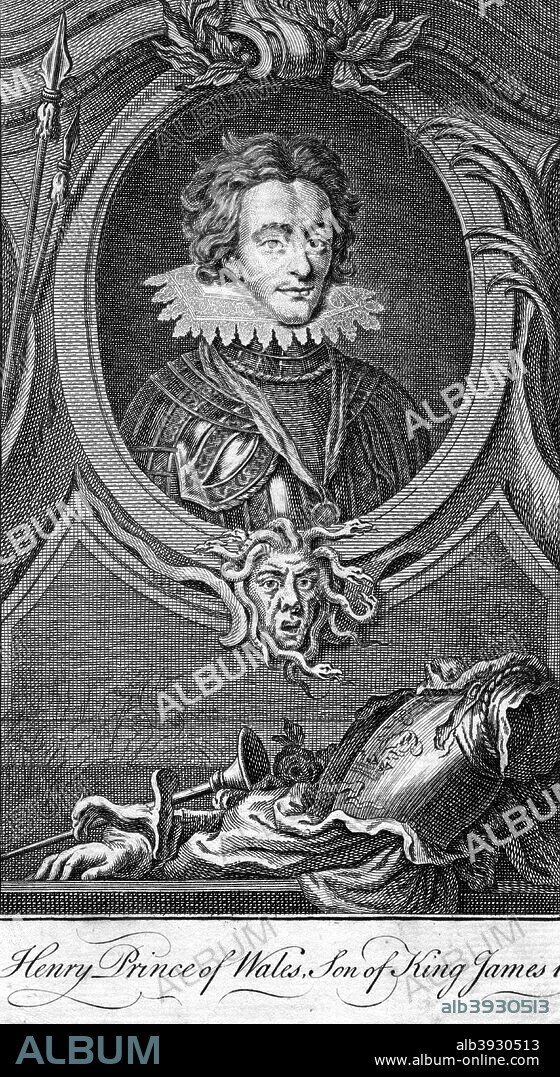 Henry Frederick Stuart, Prince of Wales, (1594-1612). Henry was the eldest son of King James I of England, and was the older brother of King Charles I.