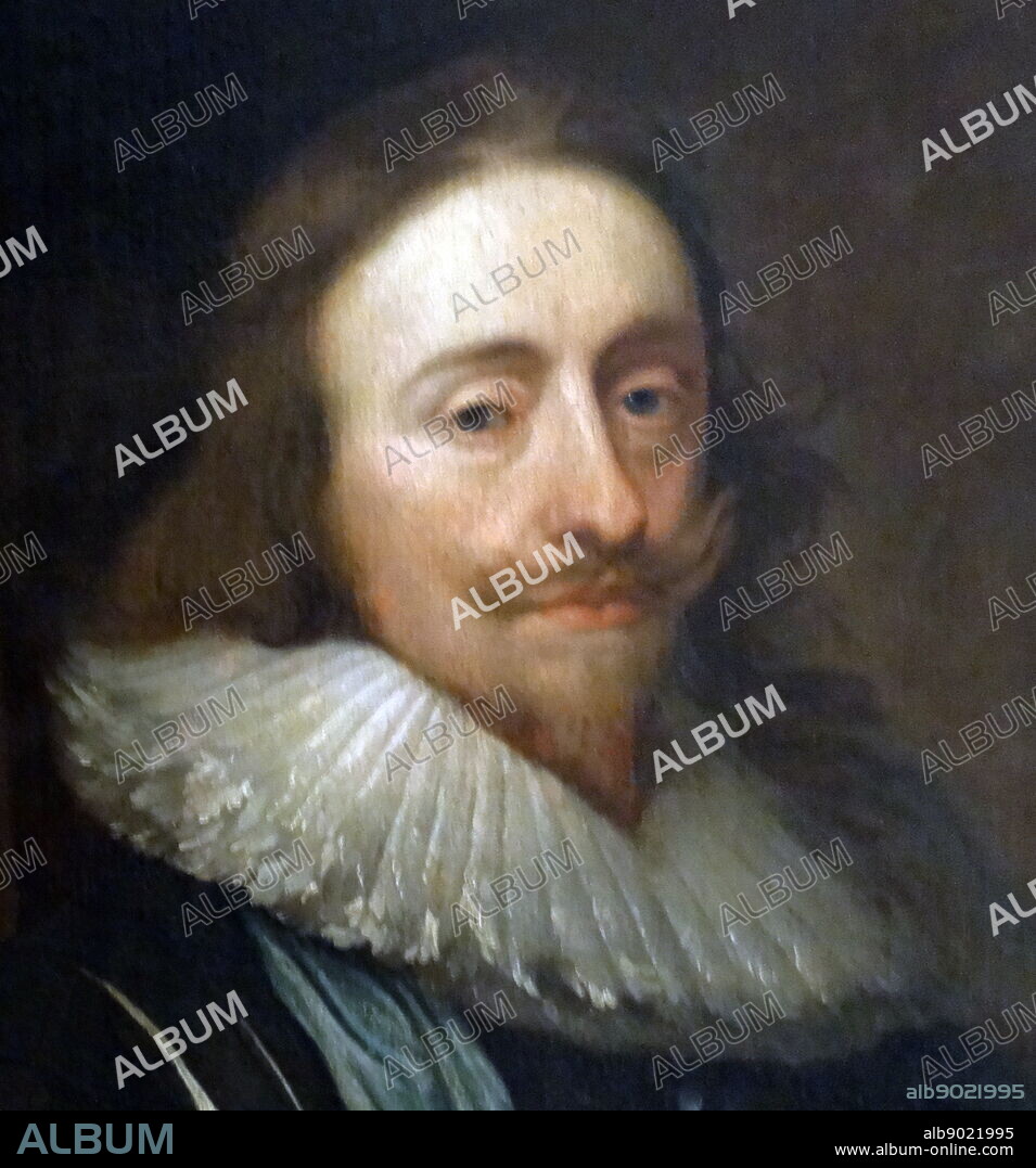 Portrait of King Charles I by Cornelis Janssens van Ceulen (1593-1661) English painter of portraits of Dutch or Flemish parentage. Dated 17th Century.