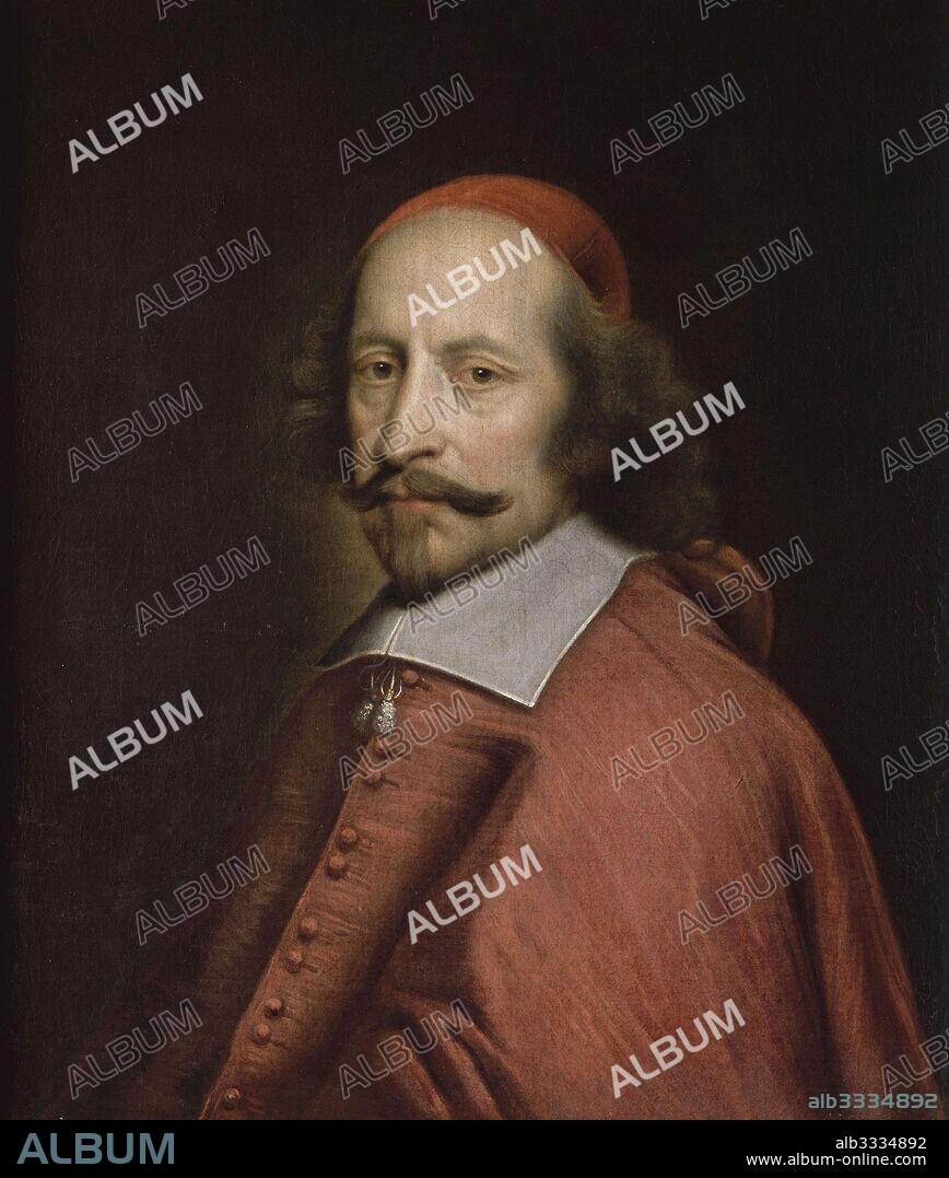 PIERRE MIGNARD. Portrait of Cardinal Mazarin.
