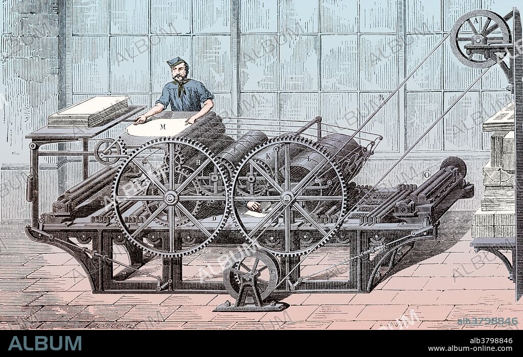 A rotary printing press is a printing press in which the images to be printed are curved around a cylinder. Printing can be done on large number of substrates, including paper, cardboard, and plastic. Substrates can be sheet feed or unwound on a continuous roll through the press to be printed and further modified if required. There are three main types of rotary presses; offset, rotogravure, and flexo. Offset lithography uses a chemical process in which an image is chemically applied to a plate. Lithography is based on the fact that water and oil do not mix, which enables the planographic process to work. Gravure is a process in which small cells or holes are etched into a copper cylinder, which are able to be filled with ink. All the colors are etched in different angles, thus while printing every colour is placed in proper position to give the appropriate image. Flexography is a relief system in which a raised image is created on a typically polymer based plate. This image has been color-enhanced.