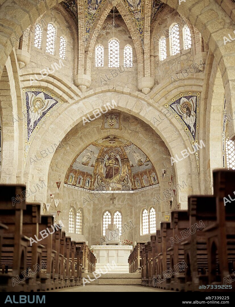 ANTONIO PALACIOS (1876-1945). INTERIOR DEL TEMPLO VOTIVO DEL MAR TAMBIEN CONOCIDO COMO IGLESIA DE SAN JUAN DE PANXON - 1932.