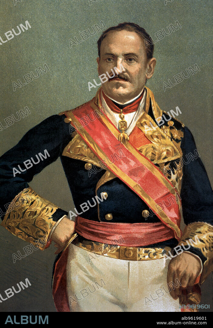 Joaquín Baldomero Fernandez Alvarez Espartero named Baldomero Espartero (1793-1879), Spanish militar and politician.