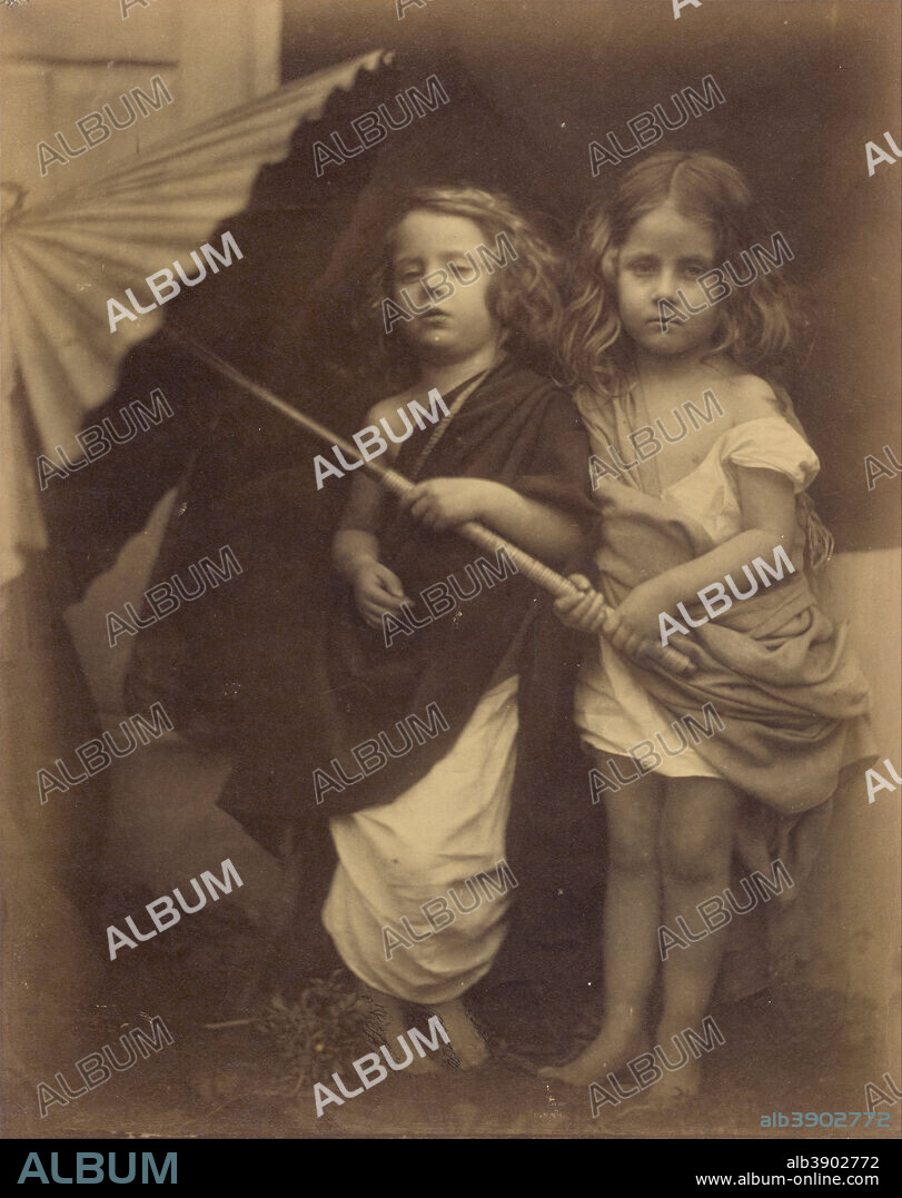 JULIA MARGARET CAMERON. [Paul and Virginia]. Date/Period: 1864. Print. Albumen silver. Height: 267 mm (10.51 in); Width: 211 mm (8.30 in).