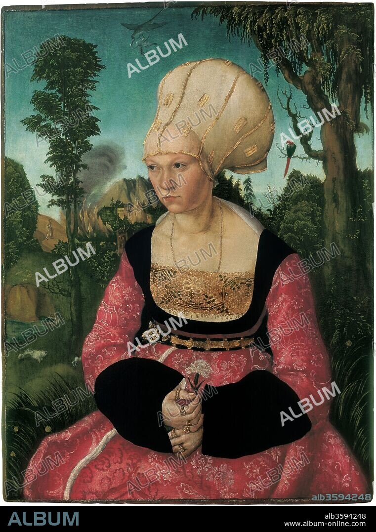 CRANACH, LUCAS, THE ELDER. Portrait of Anna Cuspinian.