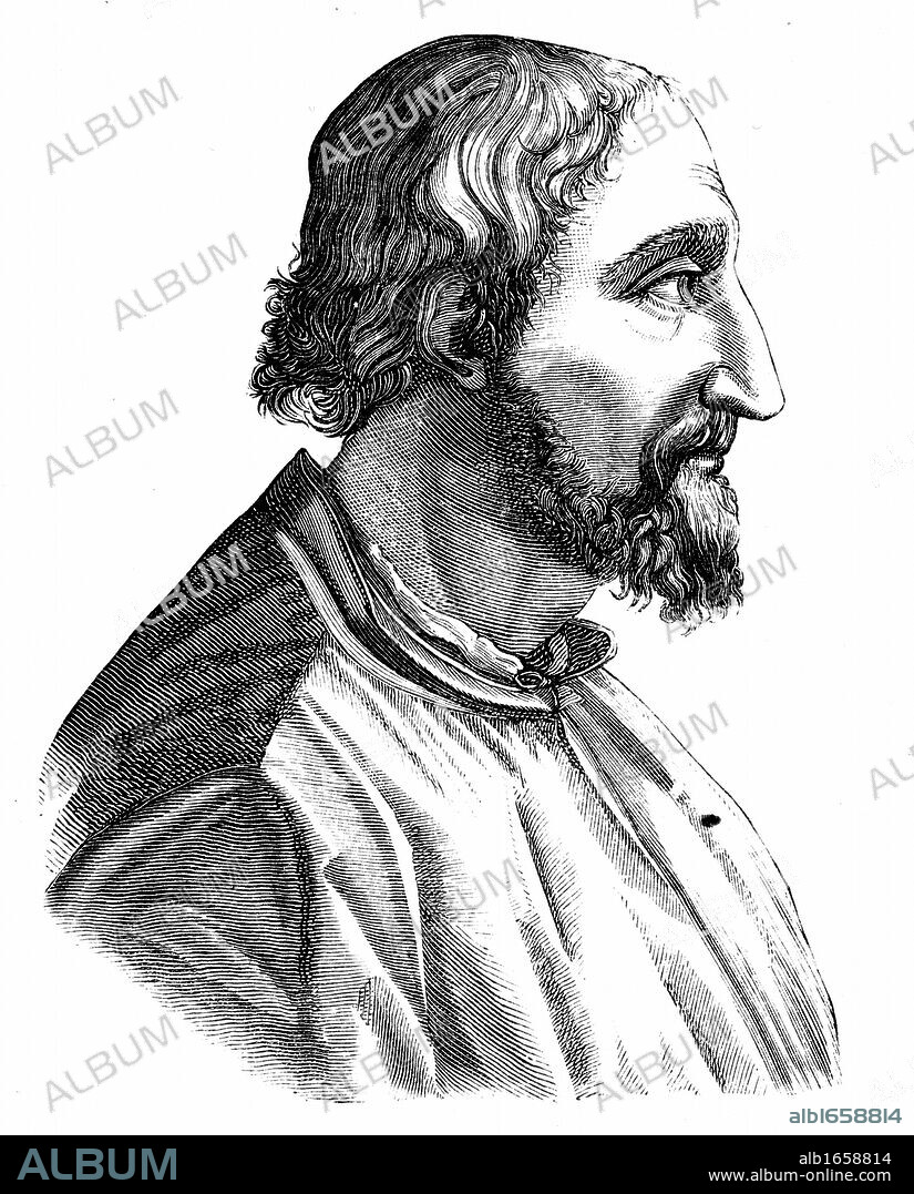 Ludovico Ariosto (1474-1533) Italian poet; author of the epic poem "Orlando Furioso" (1516). Engraving.