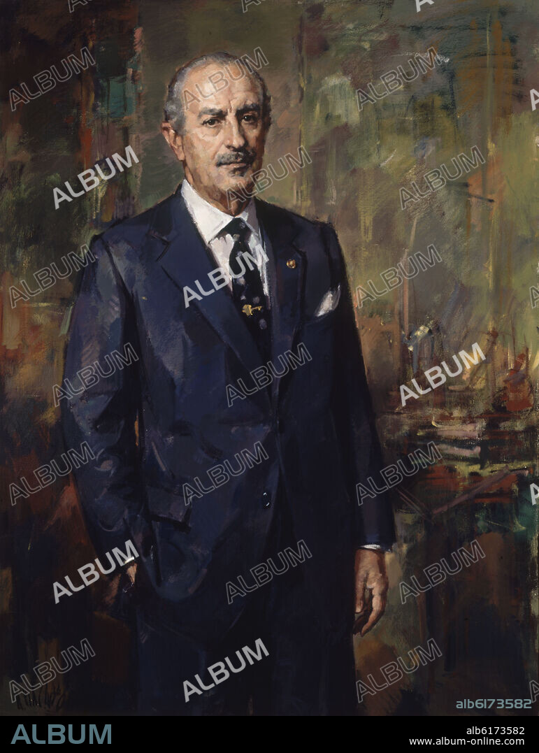RICARDO MACARRON (1926-2004). GALERIA RETRATOS-ALEJANDRO RODRIGUEZ VALCARCEL Y NEBREDA-O/L125X92 CM-.