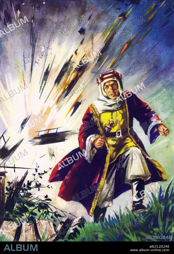 Lawrence of Arabia 1920. Thomas Edward Lawrence (1888 - 1935) British archaeologist, military officer, and diplomat. He was renowned for his liaison role during the Sinai and Palestine Campaign, and the Arab Revolt against Ottoman Turkish rule of 1916–18.