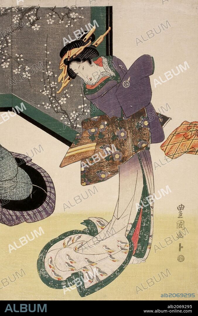 UTAGAWA TOYOKUNI I et YAMAGUCHIYA TOBEI. Utagawa Toyokuni; Yamaguchiya Tôbei / 'Courtesan', 1810-1820, Japanese School, Paper, 390 mm x 265 mm, G05659.